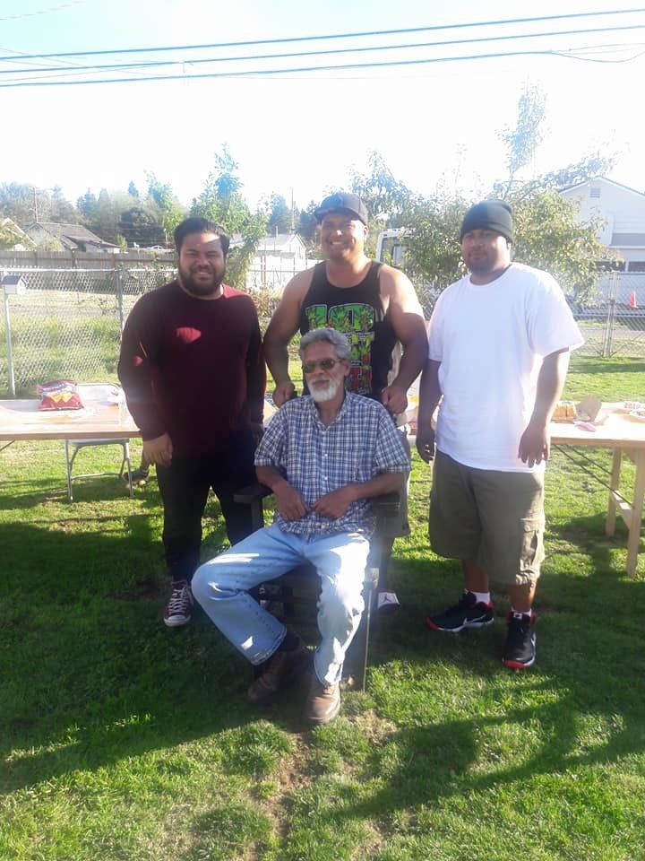 Brothers and Dad - Mauri Tualaulelei at his Birthday BBQ September 2016