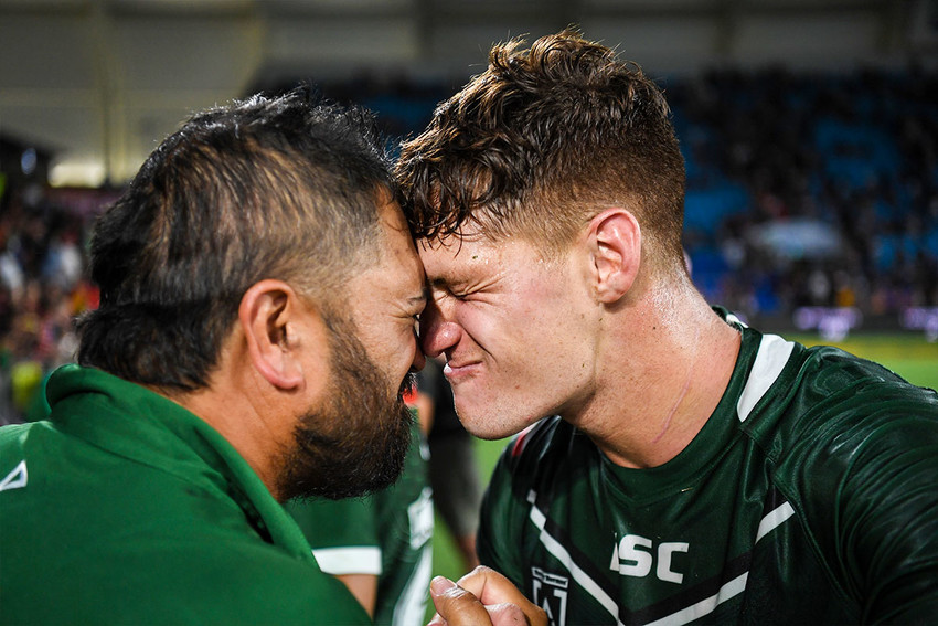 Kalyn hongi after a Maori All Stars game