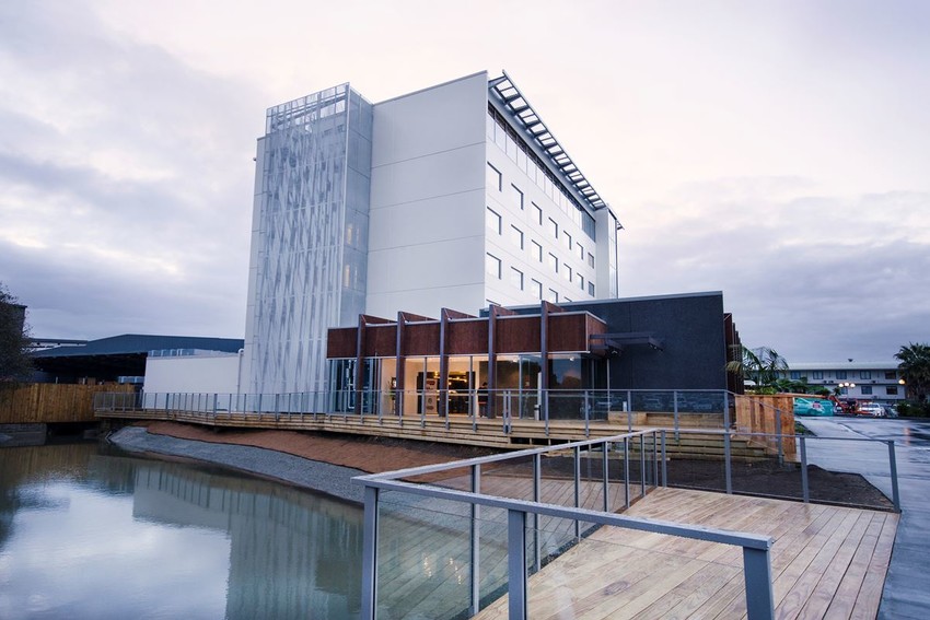 Jet Park Hotel Auckland Airport which is now being used as a Quarantine facility