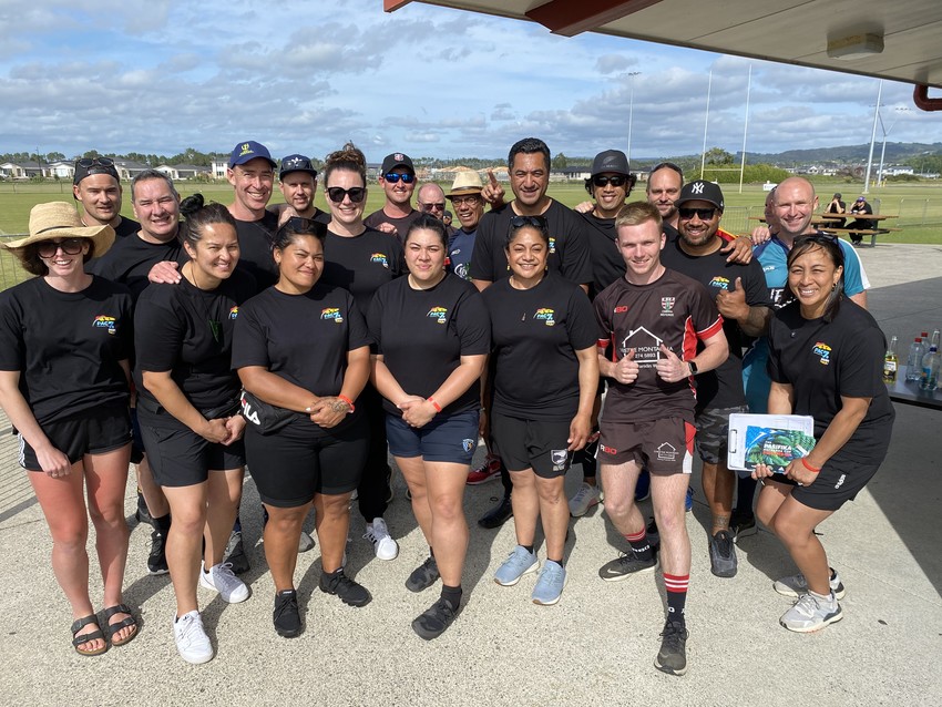 Vania Wolfgramm (Front & far right) with her Pasifika Aotearoa Cup 7s festival team