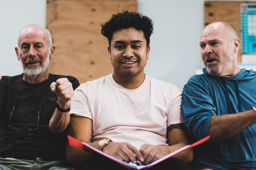 Movers cast L-R Lloyd Scott, Sepe Mua'au & John Landreth